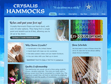 Tablet Screenshot of crysalishammocks.com